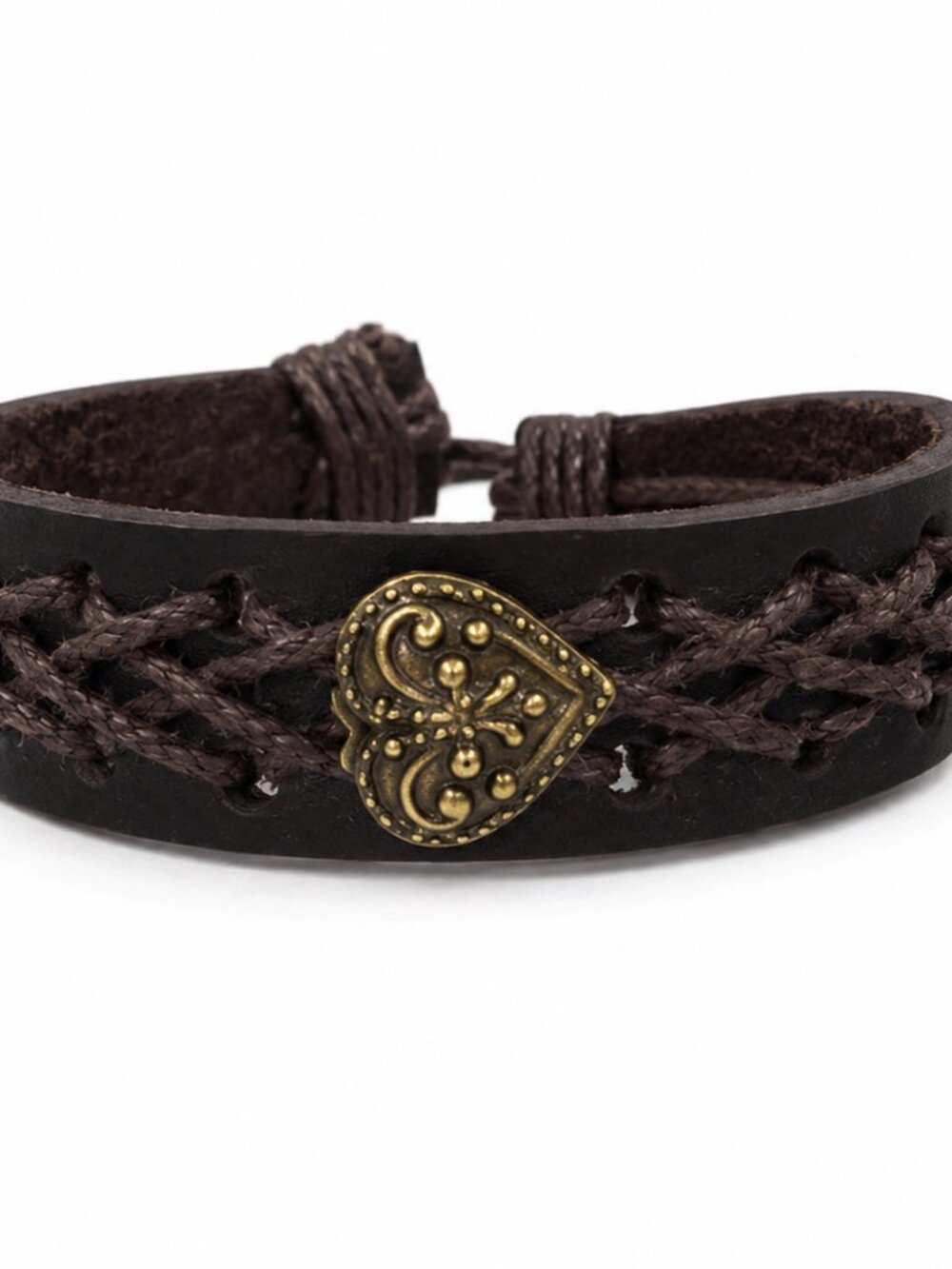 Handmade Leather Bracelet Adjustable Boho Nature Artisan Jewelry Canada NWT